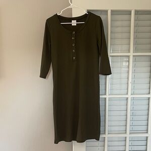 Lou Lou & Company Dark Green Midi Dress Maternity